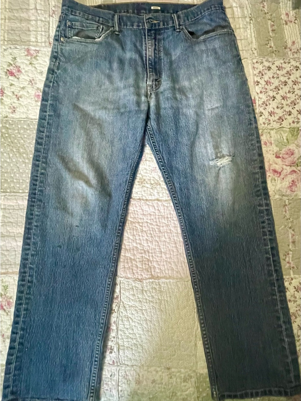 Levi's 505 Regular Fit Jeans Straight Leg Medium Wash Denim 34x28